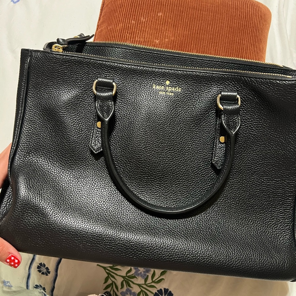 Kate Spade Black Pebbled Leather Satchel
